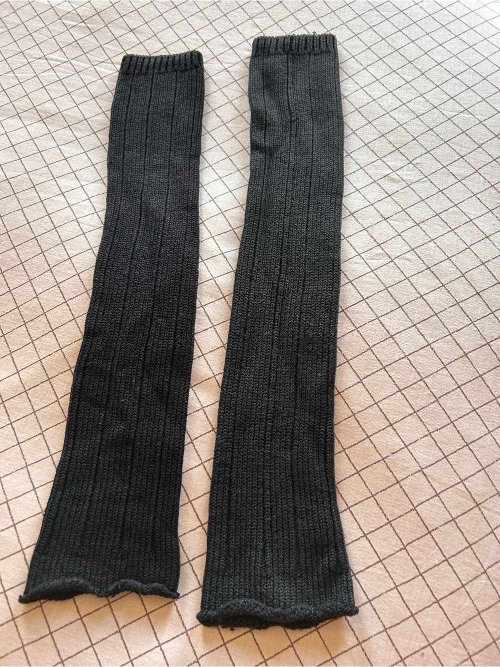 Classic Ribbed Black Leg Warmers